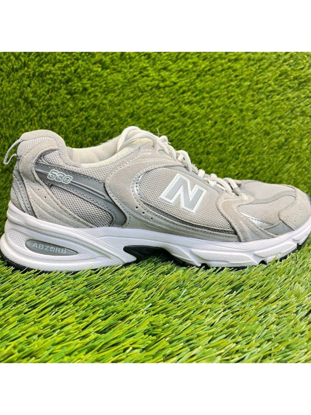 New Balance 530 Mens Size 7.5 Gray White Athletic Running Walking Shoes Sneakers